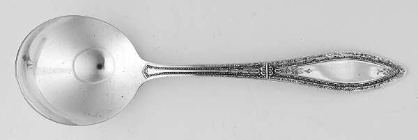 Mystic-Coronet (Silverplate, 1926, No Monograms) Round Bowl Soup Spoon (Gumbo)