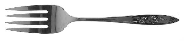 My Rose (Stainless) Medium Solid Cold Meat Serving Fork