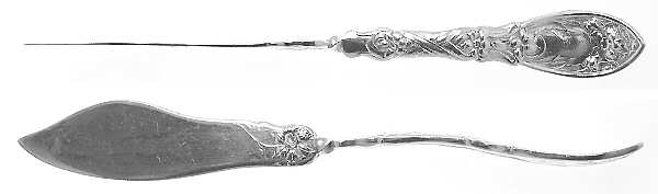Narcissus (Silverplate, 1908) Flat Twisted Handle Master Butter Knife