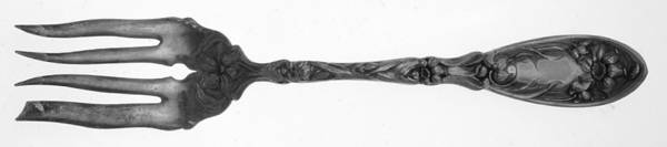 Narcissus (Silverplate, 1908) Medium Solid Cold Meat Serving Fork