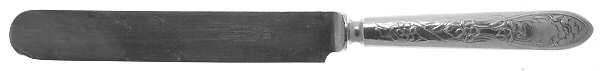 Narcissus (Silverplate, 1908) Blunt Solid Indented Knife