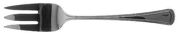 Needlepoint-Beaded Artistry (Stainless) Medium Solid Cold Meat Serving Fork