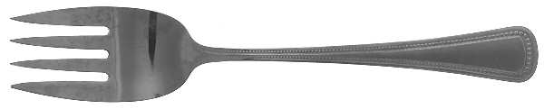 Needlepoint-Beaded Artistry (Stainless) Small Solid Cold Meat Serving Fork