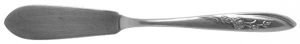 New Era (Stainless, Deluxe, Roses) Flat Handle Master Butter Knife