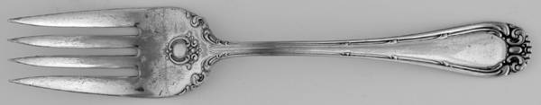 Niagara One (Silverplate) Medium Solid Cold Meat Serving Fork
