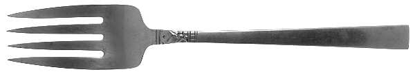 Northland (Stainless, Satinfinish) Medium Solid Cold Meat Serving Fork