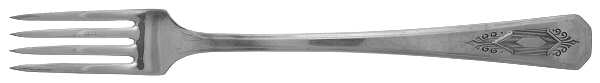 Nuart (Silverplate, 1932) Grille Fork (Viande) by Oneida Silver