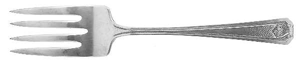 Oakleigh (Silverplate, 1929) Medium Solid Cold Meat Serving Fork