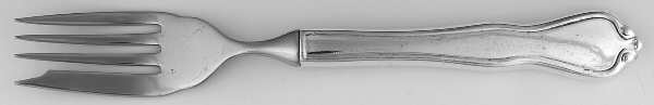 Croydon (Silverplate) Individual Hollow Fish Fork, Stainless Tines