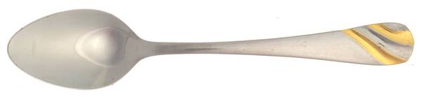 OHS121 (STAINLESS, GOLD ACCT) Teaspoon