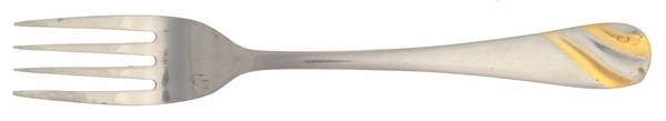 OHS121 (STAINLESS, GOLD ACCT) Individual Salad Fork