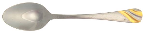 OHS121 (STAINLESS, GOLD ACCT) Place/Oval Soup Spoon