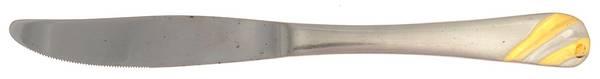 OHS121 (STAINLESS, GOLD ACCT) Modern Solid Knife