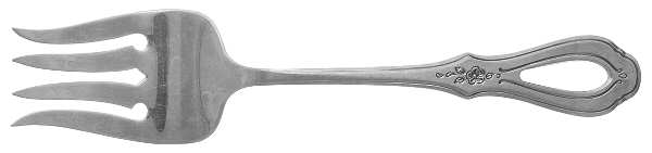OHS135 (STAINLESS) Medium Solid Cold Meat Serving Fork