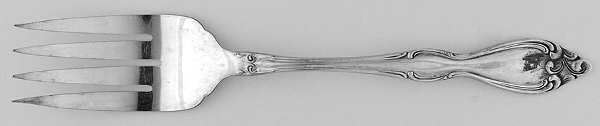Old South II (Silverplate, 1949) Medium Solid Cold Meat Serving Fork