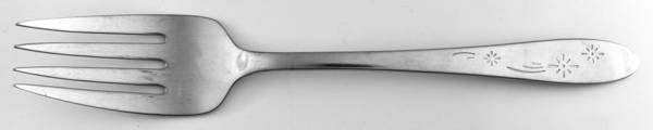 Old Winter (Stainless, Wm Rog) Medium Solid Cold Meat Serving Fork