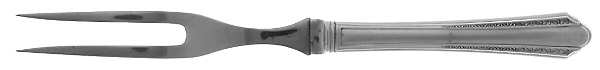 Olympia (Silverplate, 1932) Small Steak Carving Fork with Stainless Prongs