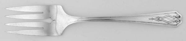 Oxford (Silverplate, 1931) Medium Solid Cold Meat Serving Fork