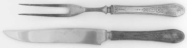 Paul Revere (Silverplate, 1927) Large 2-Piece Roast Carving Set w/Stainless Blade
