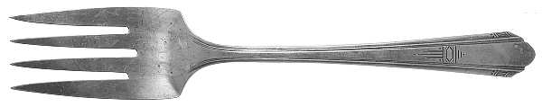 Paramount (Silverplate, 1933) Medium Solid Cold Meat Serving Fork