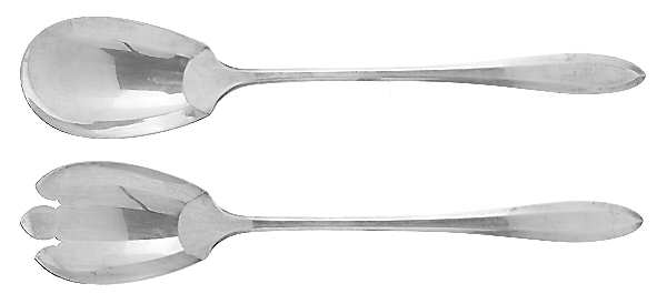 Patrician (Silverplate, 1914) (2 Pc) Solid Salad Set