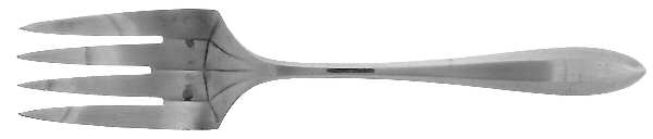 Patrician (Silverplate, 1914) Small Solid Cold Meat Serving Fork