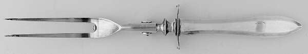 Patrician (Silverplate, 1914) Large Stainless-Prong Roast Carving Fork