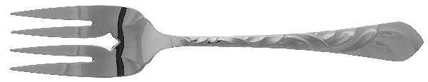Pacific Tide (Stainless) Medium Solid Cold Meat Serving Fork