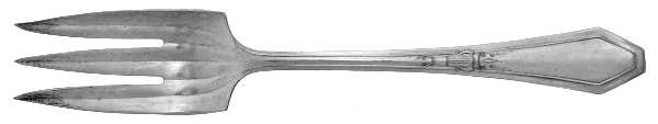 Pearl (Silverplate) Medium Solid Cold Meat Serving Fork
