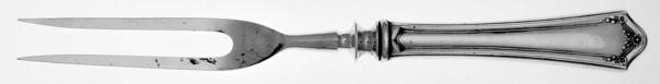 Primrose (Silverplate, 1915) Small Steak Carving Fork with Stainless Prongs