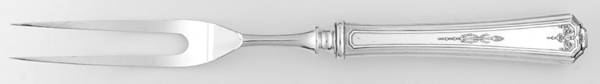 Queen Bess I (Silverplate, 1924) Small Steak Carving Fork with Stainless Prongs