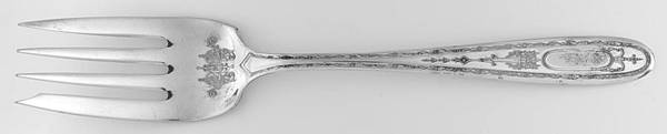 Queen Bertha (Silverplate, 1910) Medium Solid Cold Meat Serving Fork
