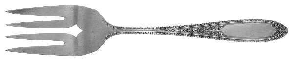Ramona-Lakewood-Brentwood (Silverplate, 1928) Medium Solid Cold Meat Serving Fork