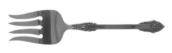Rembrandt (Stainless, Glossy) Medium Solid Cold Meat Serving Fork
