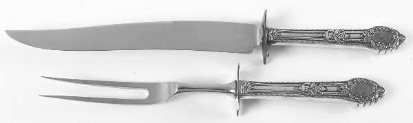 Rendezvous-Old South I (Silverplate 1938) Large 2-Piece Roast Carving Set w/Stainless Blade