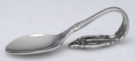 Renoir-Pembrooke (Stainless) Baby Spoon with Curved Handle HC