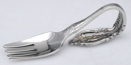Renoir-Pembrooke (Stainless) Baby Fork with Curved Handle HC