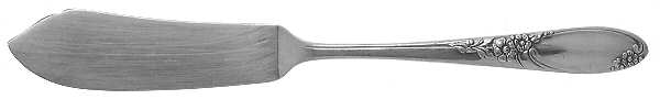 Ribbon Rose (Silverplate, 1960) Flat Handle Master Butter Knife