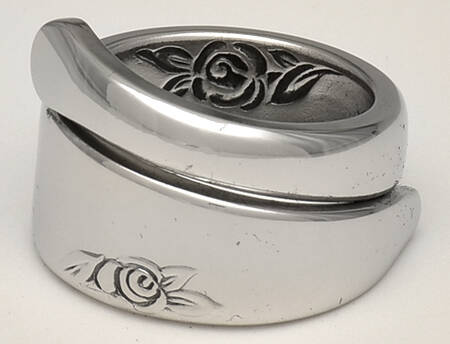 Rose Duet (Stainless) Finger Ring (Provide Size) HC