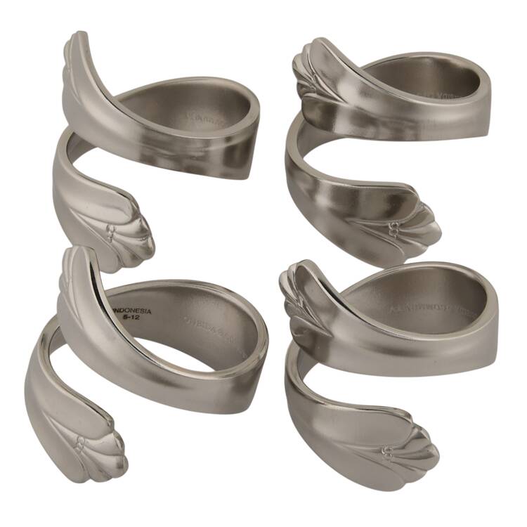 Royal Flute (Stainless) Napkin Ring - Set of 4