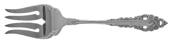 Royal Grandeur (Silverplate, 1975) Medium Solid Cold Meat Serving Fork