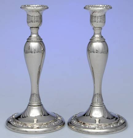Royal Provincial (Silverplate, Hollowware) Pair of Candlesticks