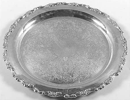 Royal Provincial (Silverplate, Hollowware) Medium Round Silverplate Tray