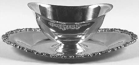 Royal Provincial (Silverplate, Hollowware) Plated Gravy Boat with Attached Underplate