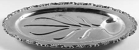 Royal Provincial (Silverplate, Hollowware) Medium Plated Meat Platter with Well