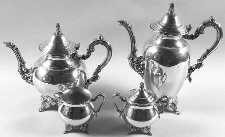 Royal Provincial (Silverplate, Hollowware) (4 Piece) Silverplate Tea Set