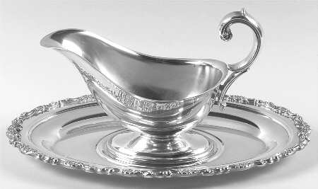 Royal Provincial (Silverplate, Hollowware) Plated Gravy Boat & Underplate