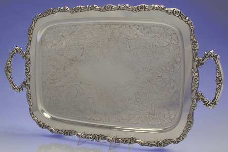 Royal Provincial (Silverplate, Hollowware) Medium Footed Waiter Tray
