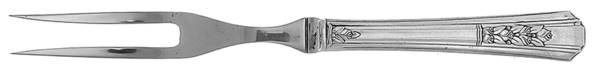 Rosalie (Silverplate, 1938) Small Steak Carving Fork with Stainless Prongs