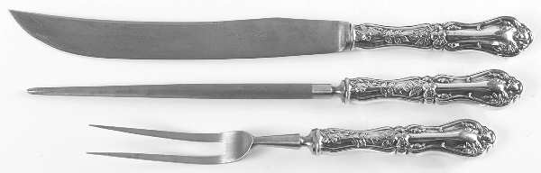 Rosemary (Silverplate, 1906) Large 3-Piece Roast Carving Set w/ Stainless Blade
